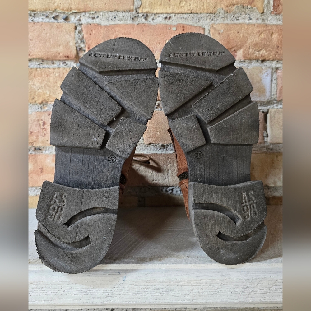 A.S.98 Tan Leather Ankle Boots - Picture 4 of 6